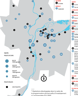 Les projets urbains de la Métropole