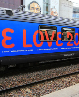 Le train de la coupe du monde du rugby 2023 est à Lyon !