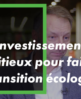 Bruno Bernard : 'des investissements ambitieux pour faire la transition écologique'