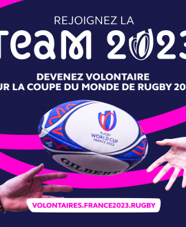 Devenez volontaire pour la coupe du monde de rugby 2023