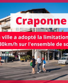 Craponne passe en 'ville 30' !