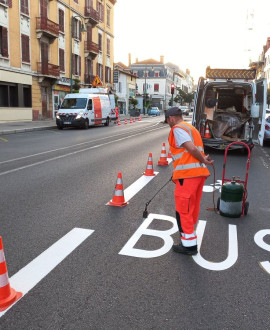 Tassin : les couloirs de bus pérennisés avenue de la République