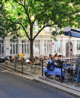 Lyon, le bas des pentes de la Croix-Rousse rendu aux piétons