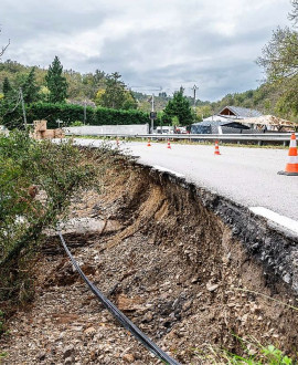 Inondations : des travaux de sécurisation de la route de Rive-de-Gier à Givors