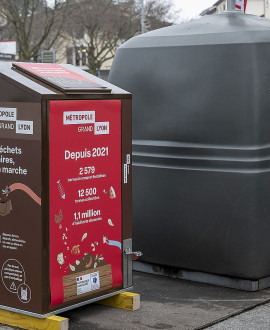 La dernière borne à compost installée à Saint-Genis-Laval