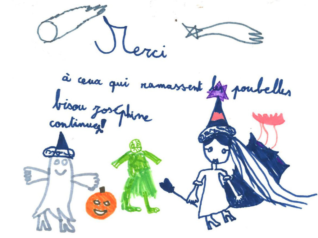 Les habitants et habitantes disent merci aux éboueurs !