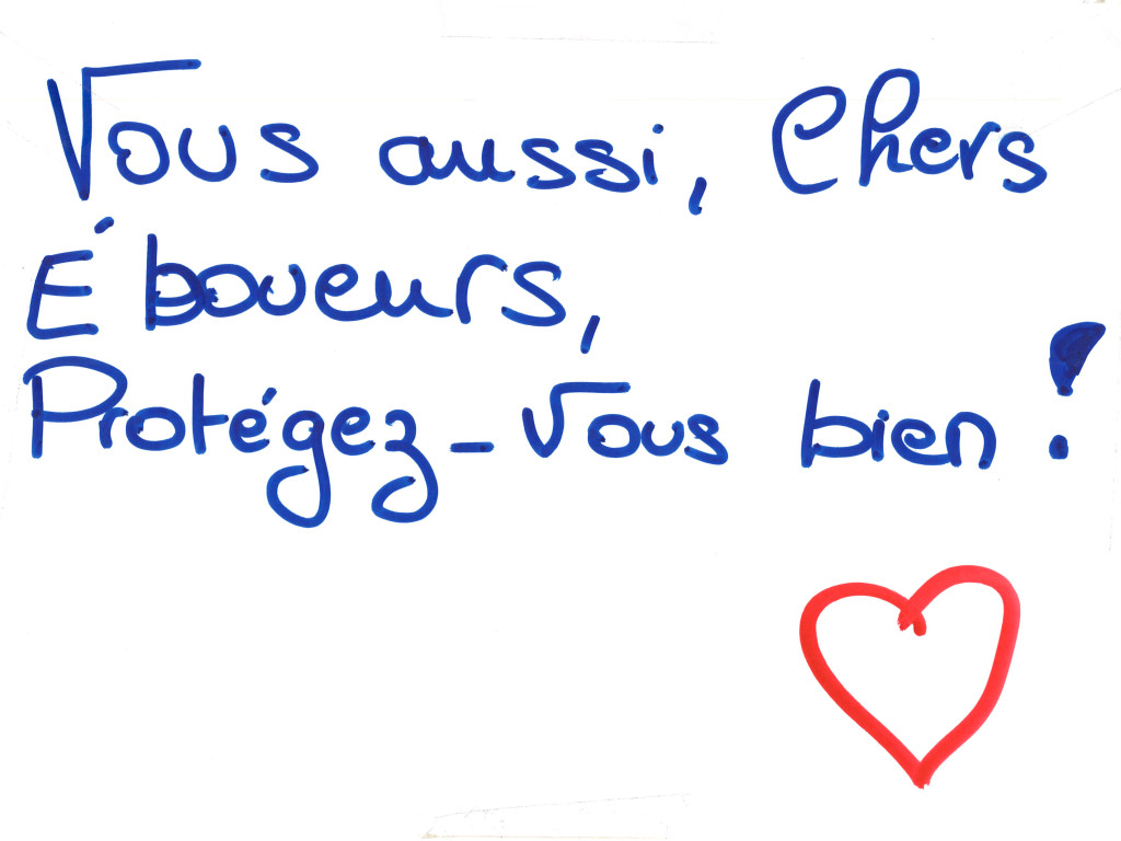 Les habitants et habitantes disent merci aux éboueurs !