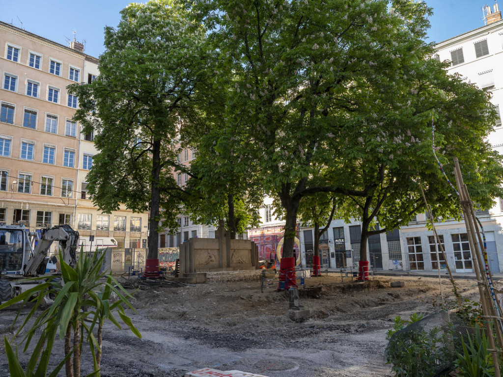 Lyon 1er : la place Chardonnet en travaux