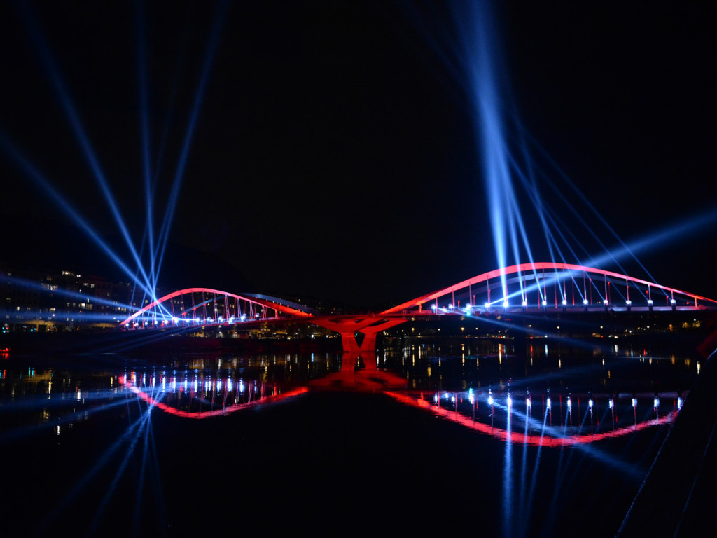 Inauguration du pont Schuman