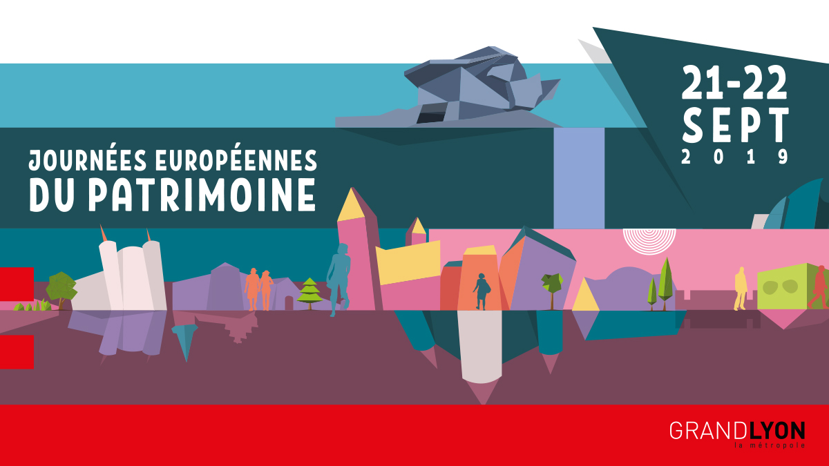 l'affiche des journées du patrimoine dans la métropole de Lyon
