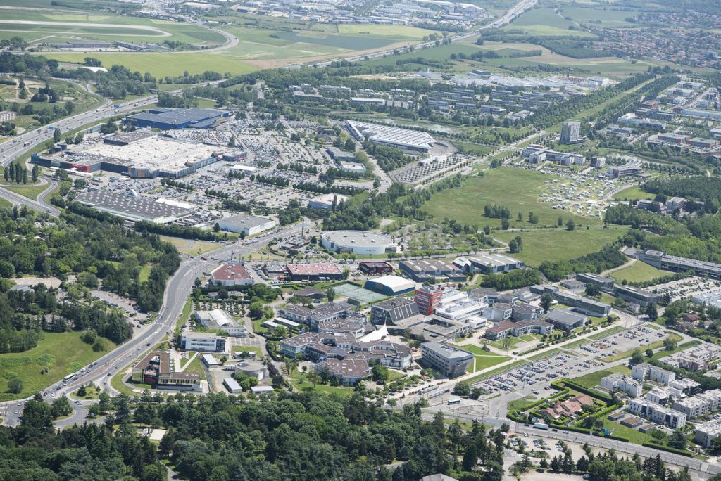 Vue aérienne du Campus Porte des Alpes