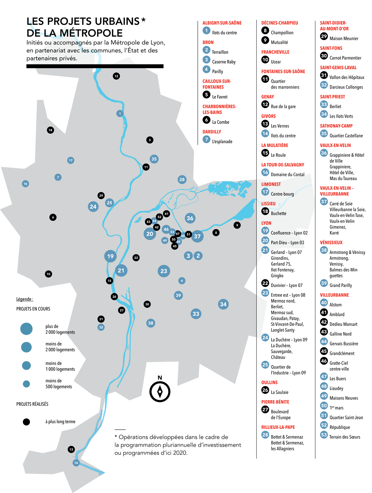 Les projets urbains de la Métropole
